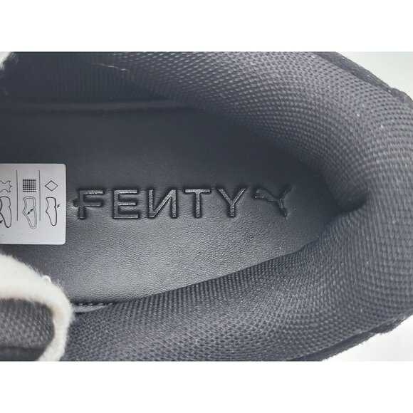 Puma Fenty Black Suede Creepers Phatty Black Warm White Womens Shoes Size 7.5 - Picture 9 of 10